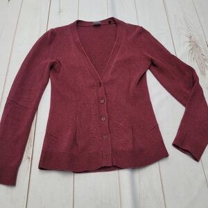 Women's Burgundy Cardigan Sweater